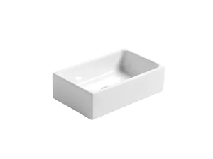 ELEGANCE SQUARED - Countertop rectangular single ceramic washbasin _ Azzurra Ceramica